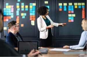 person giving a presentation